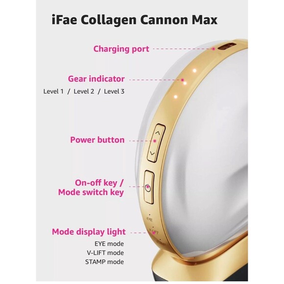 New Microcurrent Facial Device Face Massager: iFae 3 in 1 Light Therapy for Face - Picture 8 of 12